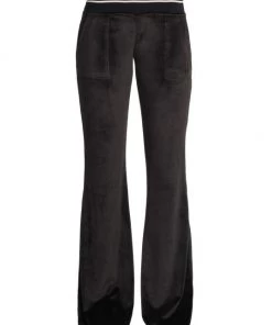 Palm Angels Chenille Low-Rise Flare Pants