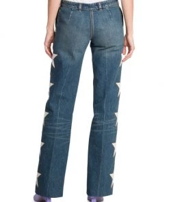 Palm Angels Wide-Leg Star-Patch Jeans -Palm Angels Sales Store unnamed file 163