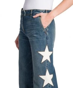 Palm Angels Wide-Leg Star-Patch Jeans -Palm Angels Sales Store unnamed file 164