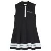 Palm Angels Logo-Embroidered Flared Track Minidress