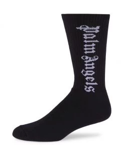 Palm Angels Vertical Logo Socks For Men