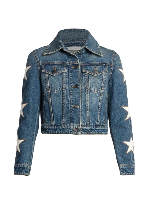 Palm Angels Cropped Stars Denim Jacket 3 Palm Angels Cropped Stars Denim Jacket