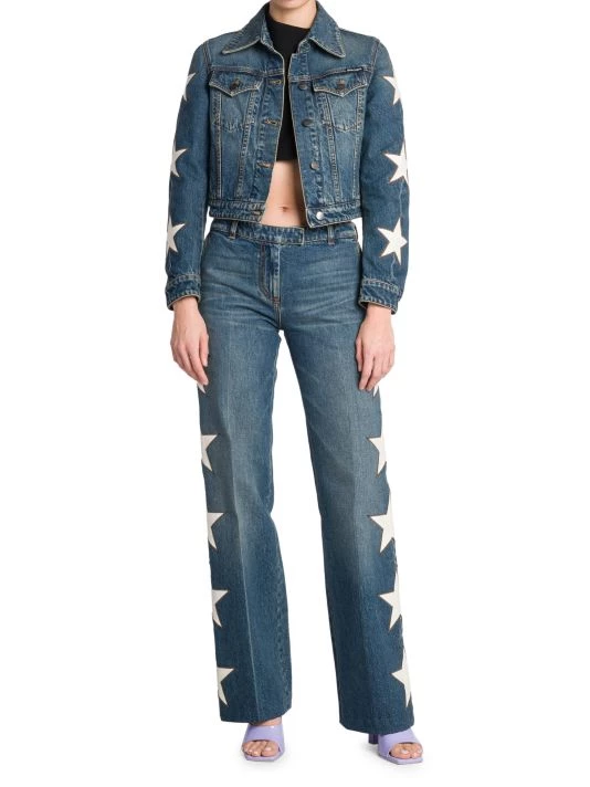 Palm Angels Cropped Stars Denim Jacket 4 Palm Angels Cropped Stars Denim Jacket - Image 2