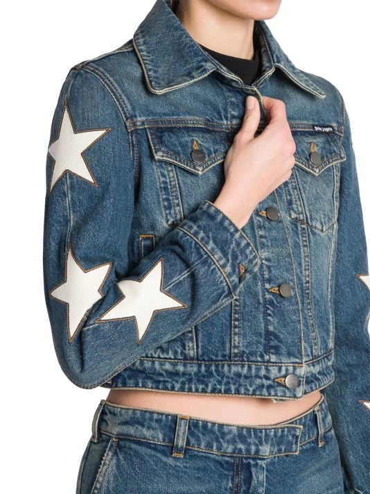 Palm Angels Cropped Stars Denim Jacket 8 Palm Angels Cropped Stars Denim Jacket - Image 6