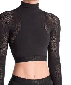 Palm Angels Cropped Seamless Turtleneck Top -Palm Angels Sales Store unnamed file 264