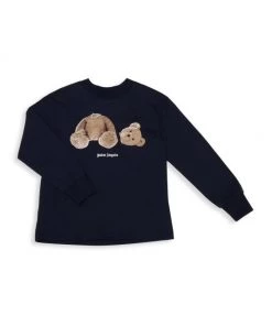Palm Angels Little Boy's & Boy's Long Sleeve Bear T-Shirt For Kids