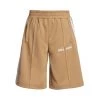 Palm Angels Classic Track Shorts Beige White For Men