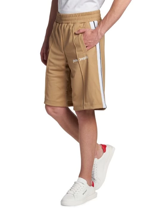 Palm Angels Classic Track Shorts Beige White For Men 6 Palm Angels Classic Track Shorts Beige White For Men - Image 4