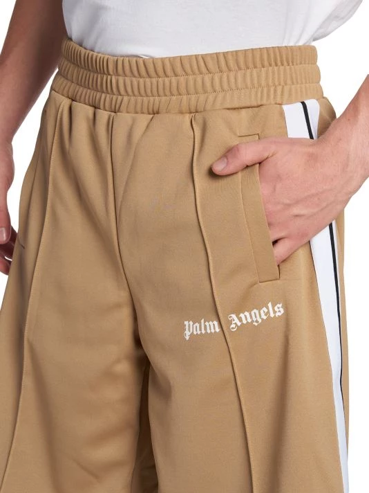 Palm Angels Classic Track Shorts Beige White For Men 8 Palm Angels Classic Track Shorts Beige White For Men - Image 6