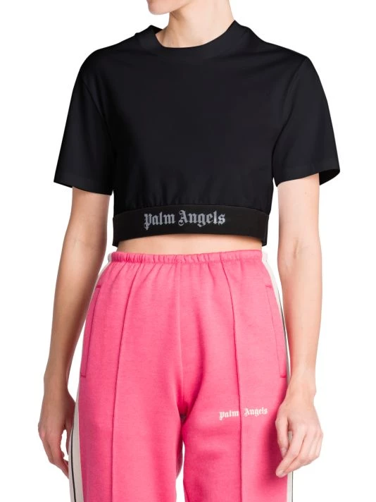 Palm Angels Cropped Logo-Hem Top 5 Palm Angels Cropped Logo-Hem Top - Image 3