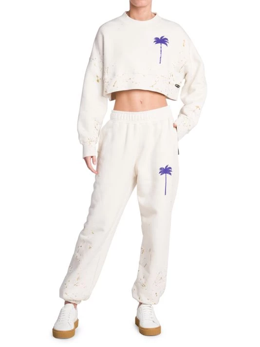 Palm Angels Elasticized Paint-Splatter Sweatpants 4 Palm Angels Elasticized Paint-Splatter Sweatpants - Image 2