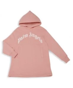 Palm Angels Little Girl's & Girl's Logo Hoodie Dress For Kids
