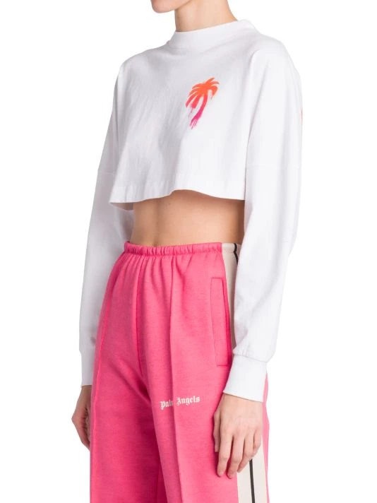 Palm Angels Cropped Spray-Painted Logo Top 6 Palm Angels Cropped Spray-Painted Logo Top - Image 4