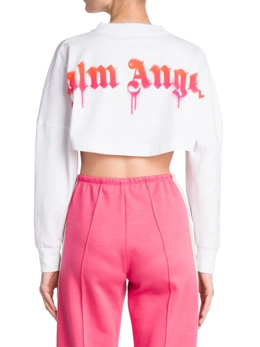 Palm Angels Cropped Spray-Painted Logo Top 7 Palm Angels Cropped Spray-Painted Logo Top - Image 5