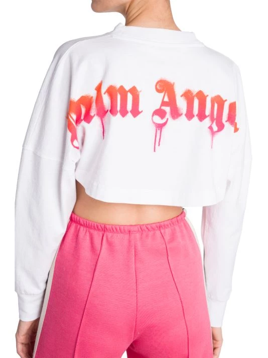 Palm Angels Cropped Spray-Painted Logo Top 8 Palm Angels Cropped Spray-Painted Logo Top - Image 6
