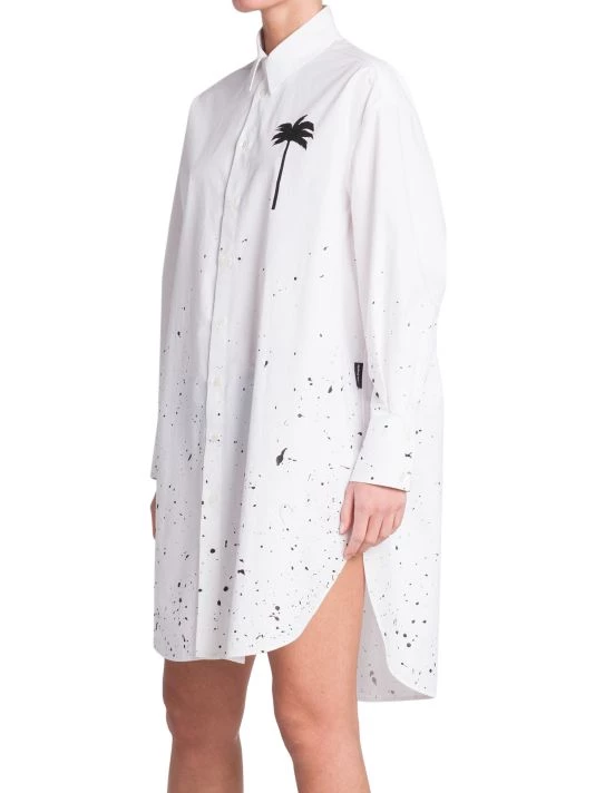Palm Angels Oversized Paint-Splatter Shirtdress 6 Palm Angels Oversized Paint-Splatter Shirtdress - Image 4