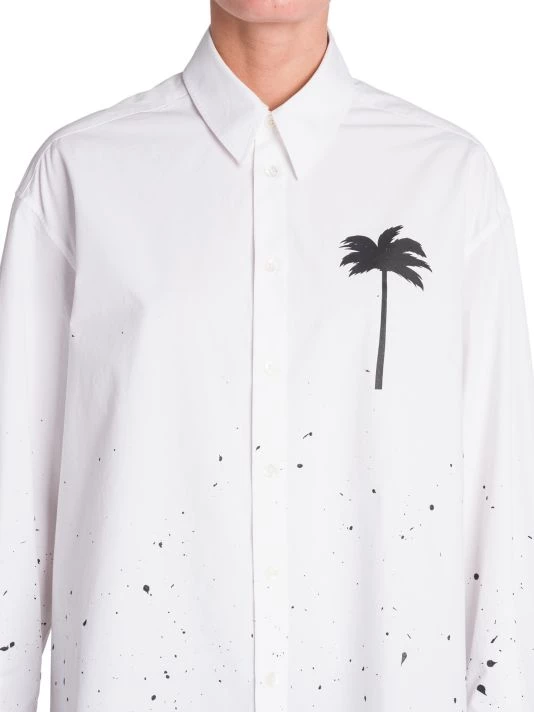 Palm Angels Oversized Paint-Splatter Shirtdress 8 Palm Angels Oversized Paint-Splatter Shirtdress - Image 6
