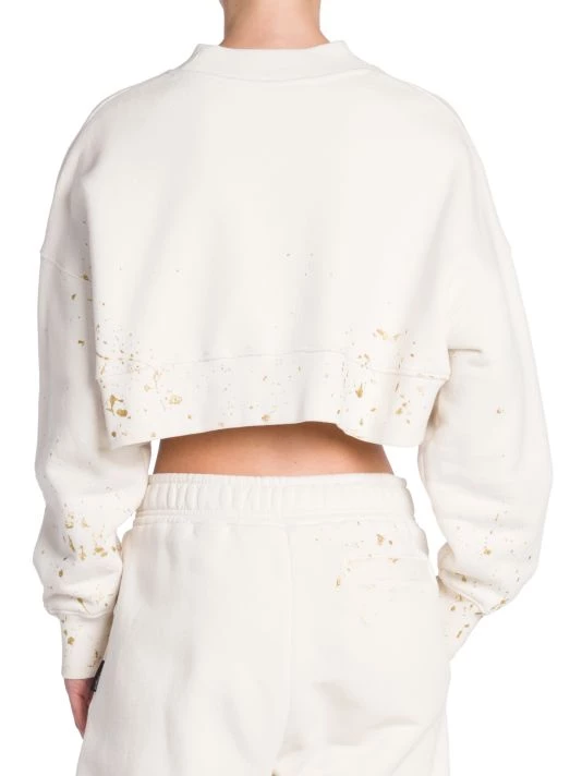 Palm Angels Cropped Paint-Splatter Sweatshirt 7 Palm Angels Cropped Paint-Splatter Sweatshirt - Image 5