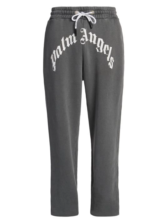 Palm Angels Curved Logo Sweatpants For Men 3 Palm Angels Curved Logo Sweatpants For Men