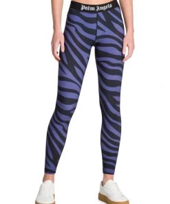 Palm Angels Zebra-Print Logo Leggings -Palm Angels Sales Store unnamed file 49