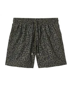 Palm Angels X Vilebrequin Leopard Print Swim Shorts For Men