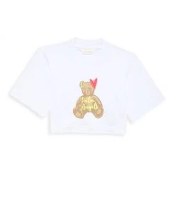 Palm Angels Little Girl's & Girl's Love Bear Cropped T-Shirt For Kids