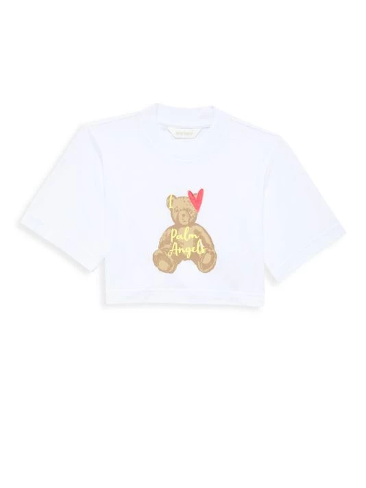 Palm Angels Little Girl's & Girl's Love Bear Cropped T-Shirt For Kids 3 Palm Angels Little Girl's & Girl's Love Bear Cropped T-Shirt For Kids