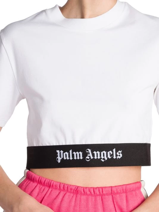 Palm Angels Cropped Logo-Hem T-Shirt 8 Palm Angels Cropped Logo-Hem T-Shirt - Image 6