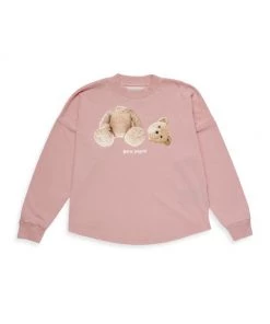 Palm Angels Little Girl's & Girl's Long-Sleeve Logo Bear Tee For Kids