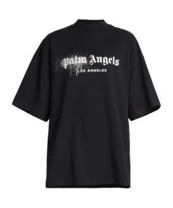 Palm Angels Rhinestone-Embellished Logo T-Shirt