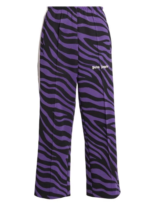 Palm Angels Wide-Leg Zebra-Print Track Pants 3 Palm Angels Wide-Leg Zebra-Print Track Pants