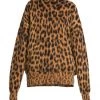Palm Angels Brushed Leopard-Print Hoodie