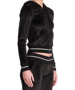 Palm Angels Logo-Embroidered Velvet Hoodie -Palm Angels Sales Store unnamed file 606