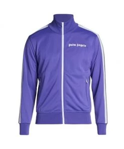 Palm Angels Classic Track Jacket Purple White For Men