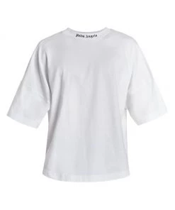 Palm Angels Classic Logo Over Tee White Black For Men