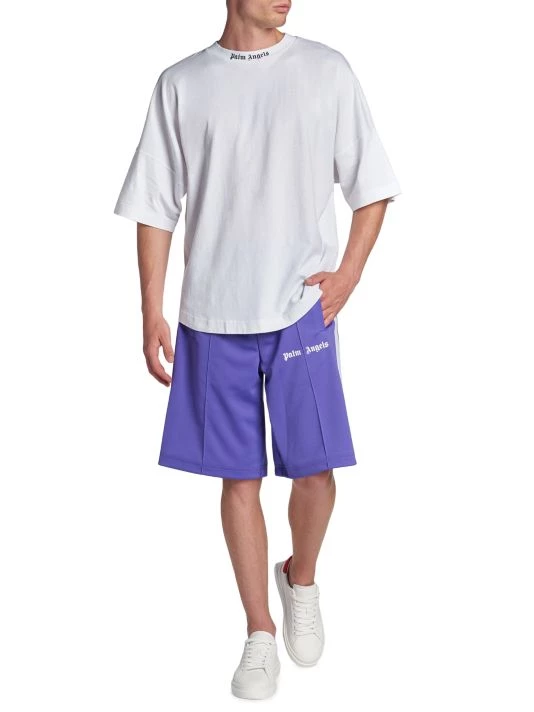 Palm Angels Classic Logo Over Tee White Black For Men 4 Palm Angels Classic Logo Over Tee White Black For Men - Image 2