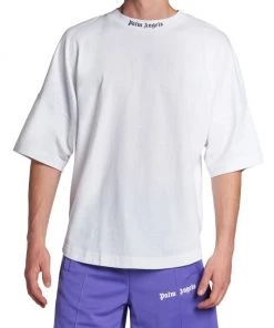 Palm Angels Classic Logo Over Tee White Black For Men 10 Palm Angels Classic Logo Over Tee White Black For Men -Palm Angels Sales Store unnamed file 648