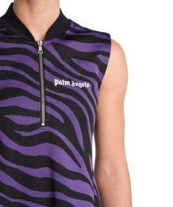 Palm Angels Sleeveless Zebra-Print Track Minidress -Palm Angels Sales Store unnamed file 665