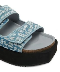 Palm Angels Monogram Denim Platform Sandals -Palm Angels Sales Store unnamed file 747