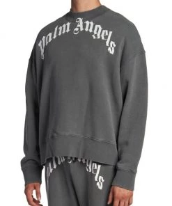 Palm Angels Curved Logo Crewneck Sweatshirt For Men -Palm Angels Sales Store unnamed file 751