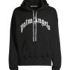 Palm Angels Curved Logo Hoodie Sweatshirt For Men