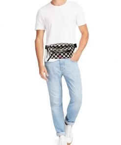 Palm Angels Checkerboard Printed Canvas & Leather Belt Bag For Men -Palm Angels Sales Store unnamed file 766