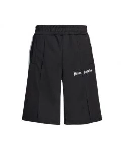 Palm Angels Classic Track Shorts Black White For Men