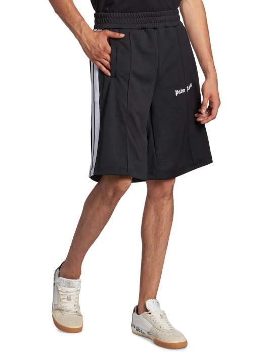 Palm Angels Classic Track Shorts Black White For Men 6 Palm Angels Classic Track Shorts Black White For Men - Image 4