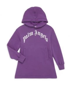 Palm Angels Little Girl's & Girl's Classic Over Logo Hoodie Dress For Kids