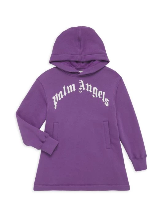 Palm Angels Little Girl's & Girl's Classic Over Logo Hoodie Dress For Kids 3 Palm Angels Little Girl's & Girl's Classic Over Logo Hoodie Dress For Kids