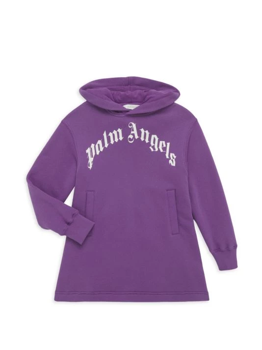 Palm Angels Little Girl's & Girl's Classic Over Logo Hoodie Dress For Kids 4 Palm Angels Little Girl's & Girl's Classic Over Logo Hoodie Dress For Kids - Image 2