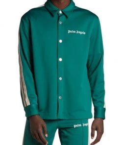 Palm Angels Logo Cotton Long-Sleeve Track Shirt For Men -Palm Angels Sales Store unnamed file 959