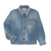 Palm Angels Little Boy's & Boy's Over Logo Denim Shirt For Kids